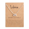12 Zodiac Sign Necklaces With Gift Card Constellations Pendant Necklace Jewelry