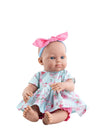 Mini Pikolines Doll - Baby girl with floral dress and headband - Paola Reina