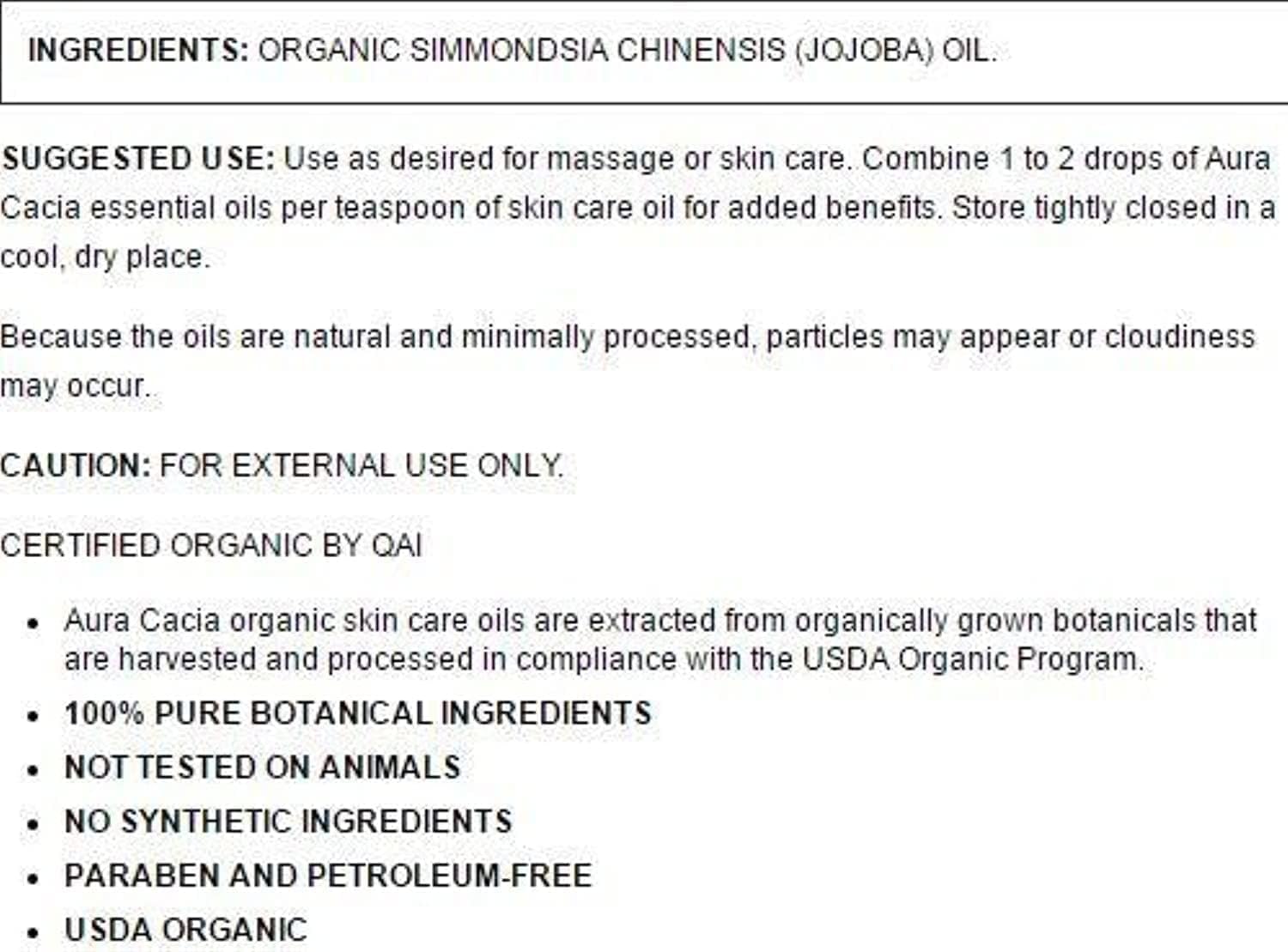 Aura Cacia - Organic Jojoba Oil (118ml)