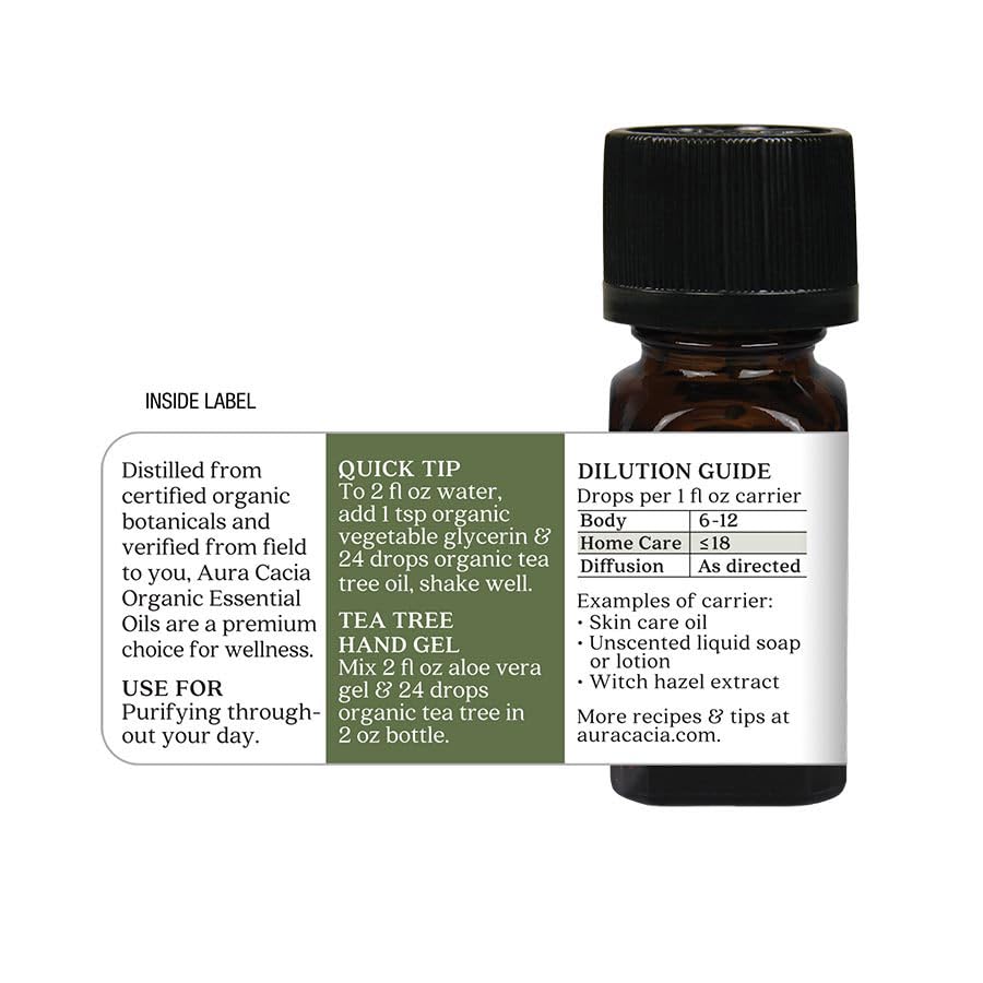 Aura Cacia - Tea Tree Organic Essential Oil (7ml)