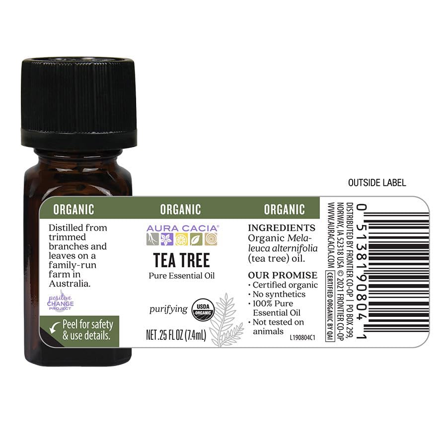 Aura Cacia - Tea Tree Organic Essential Oil (7ml)
