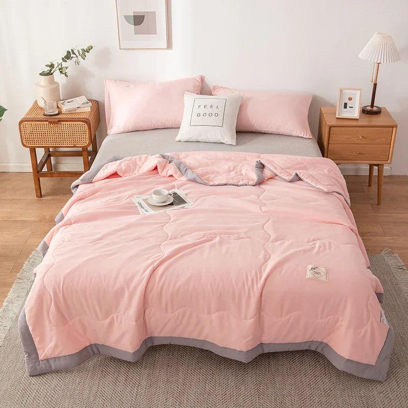Pure Color Washed Cotton Summer Air Conditioning Duvet