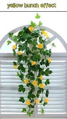 Simulation Plant Morning Glory Ratten For Wall Hanging Decoration Garlands