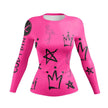 Printed Slim Fit Long Sleeve Workout Tops for Women