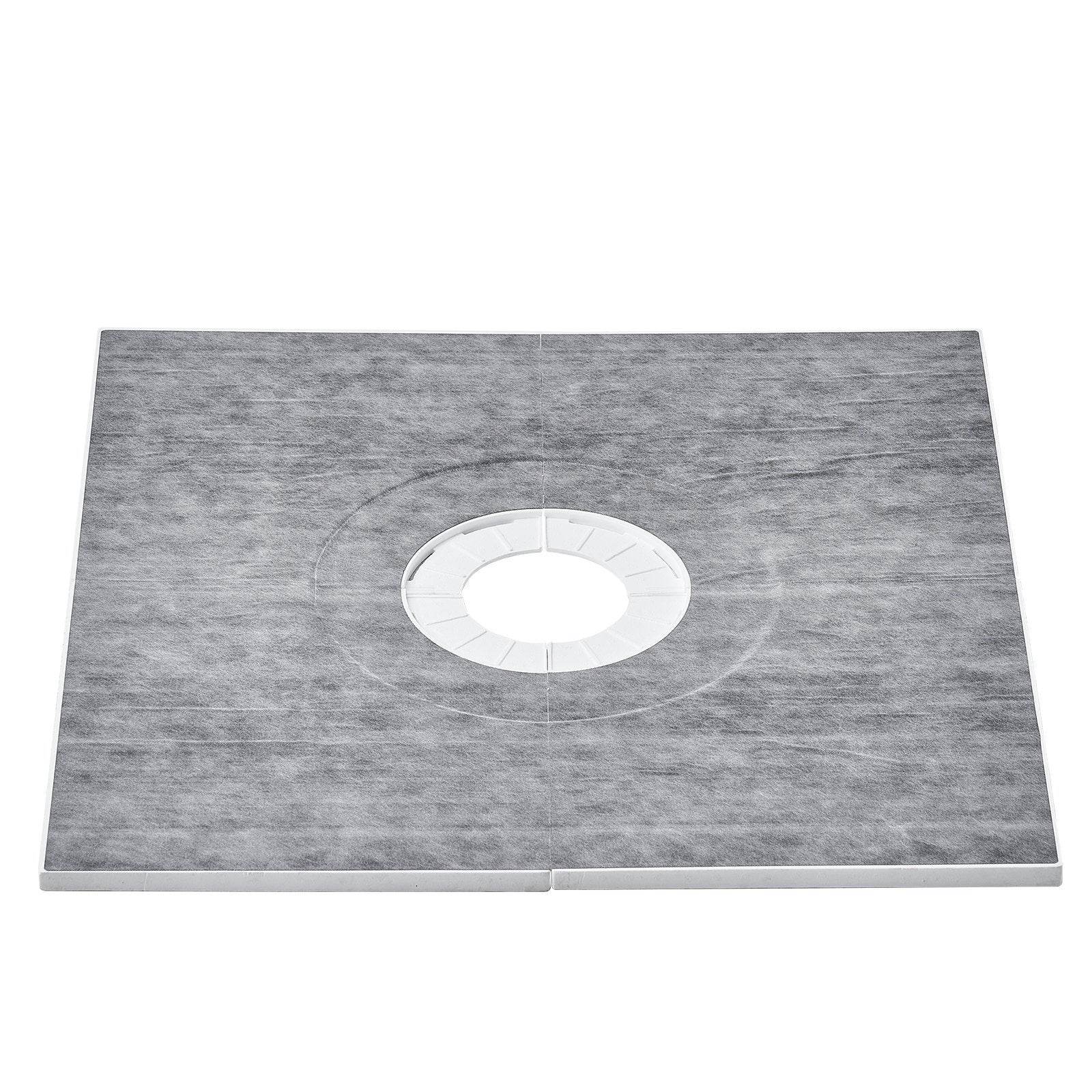 Shower Curb Kit, 36x36 Shower Pan Kit With 6.3 Central Drain, Lightweight EPS Shower Installation Kits With 2 Waterproof Cloths, Shower Pan Slope Sticks Fit For Bathroom