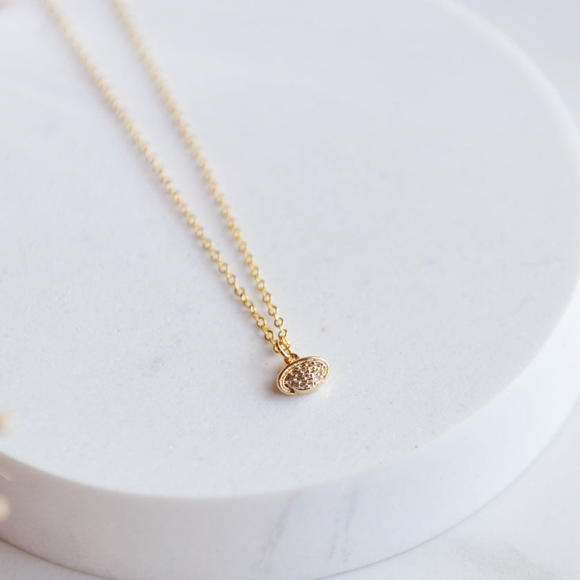 SATURN, Dainty Minimalist Necklace