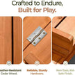 Play22 - Large Wooden Kids Sandbox with Lid