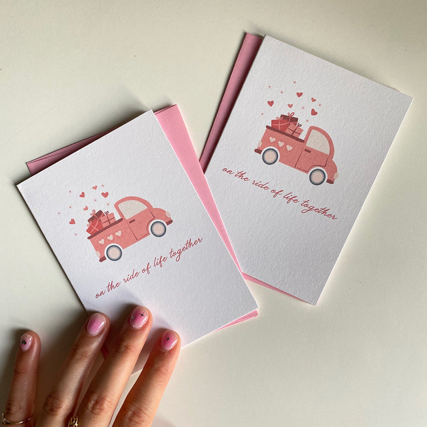 On the Ride of Life Together Mini Greeting Card