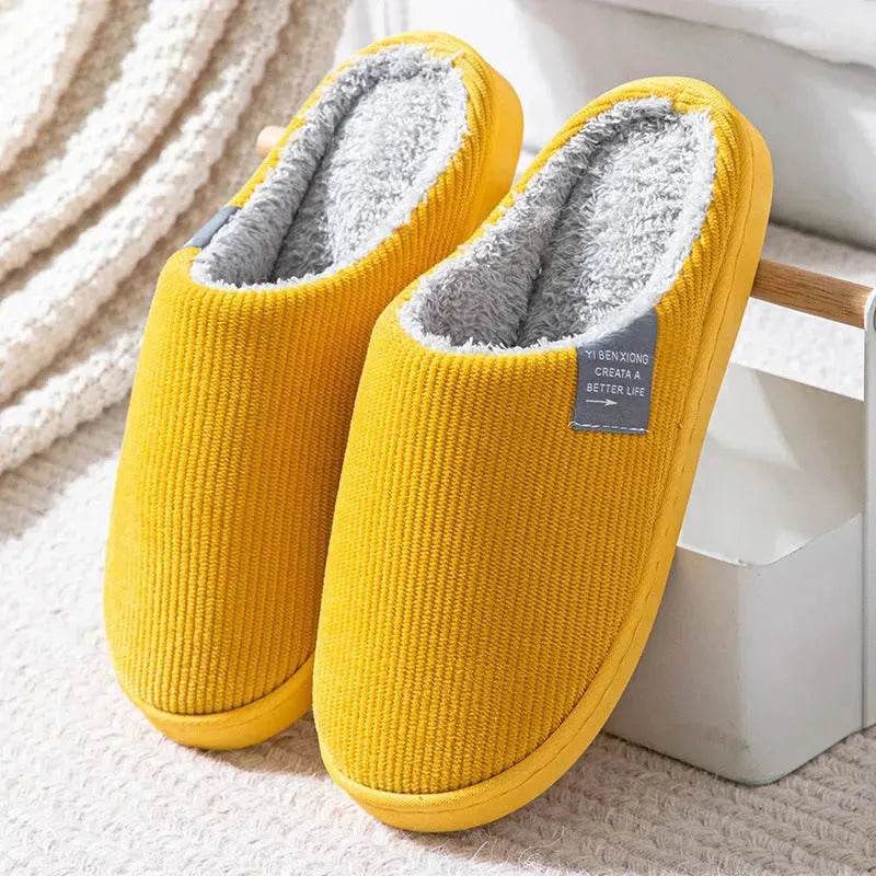 Winter Non-slip Plus Velvet Cotton Slippers