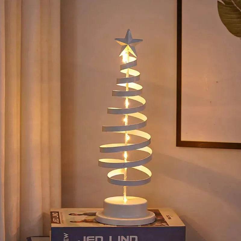 Spiral LED Light Christmas Tree Decoration Night Light Ornaments