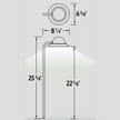 Luminaire paysager pour allées - 0603