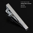 Men's Silver Electroplated Tie Clip – 25 Line Pattern Styles, 5cm Flat Head Business Tie Bar | Canada & USA