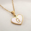 26 Letter Heart-shaped Necklace White Shell Love Clavicle Chain Fashion Personalized Necklace For Women Jewelry Valentine's Day