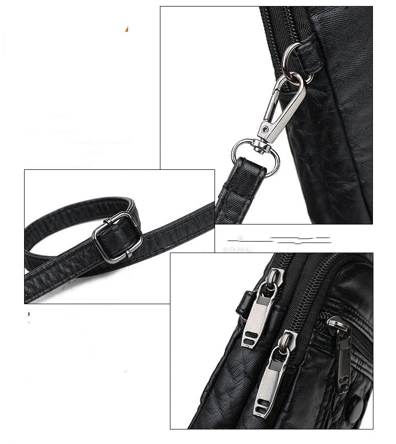 Quilted PU Crossbody Shoulder Bag for Women – Mini Zip Purse in 4 Colours