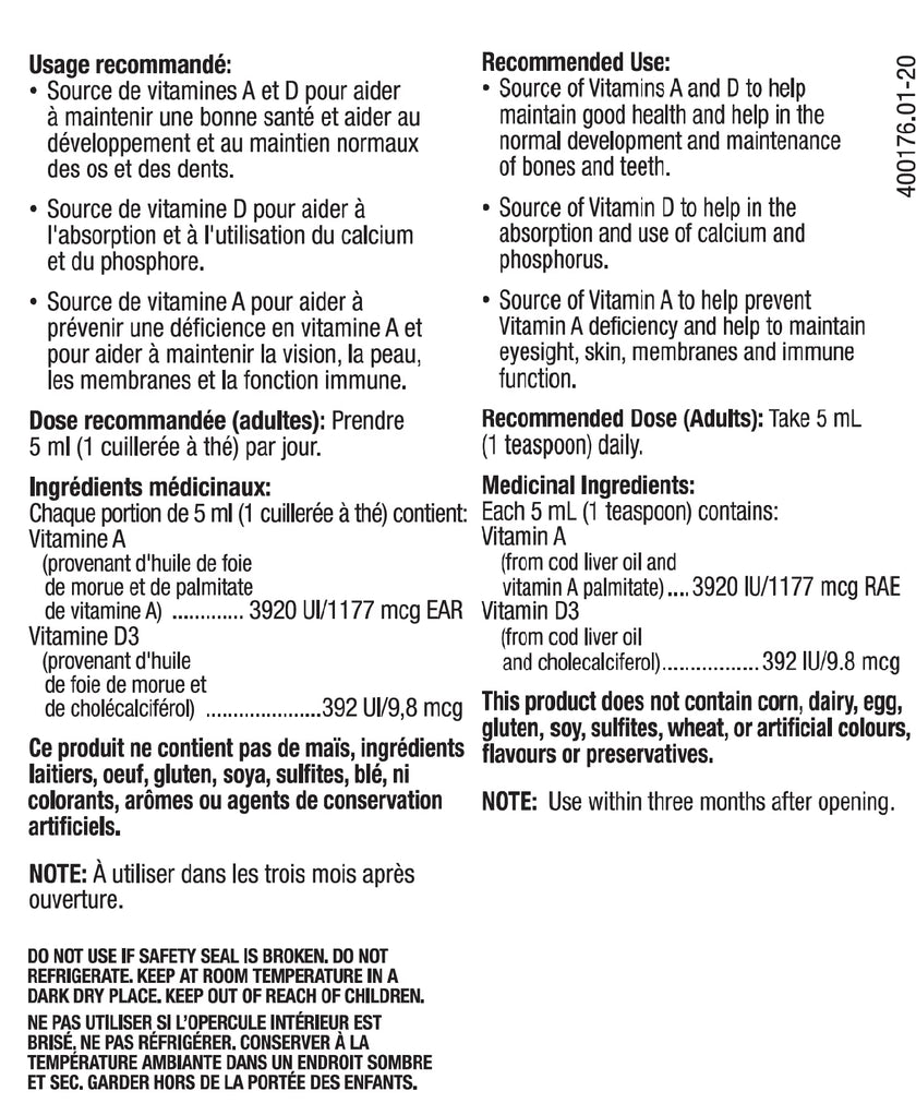 Nature's Harmony - Cod Liver Oil Plain Norwegian (500ml)