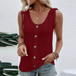 Casual summer U-neck Vest Women Shoulder With Bow Tie Summer blouse top