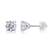 Flowing Charm 1-Carat Moissanite Stud Earrings – Platinum 925 Silver | GRA Certified