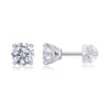 Flowing Charm 1-Carat Moissanite Stud Earrings – Platinum 925 Silver | GRA Certified