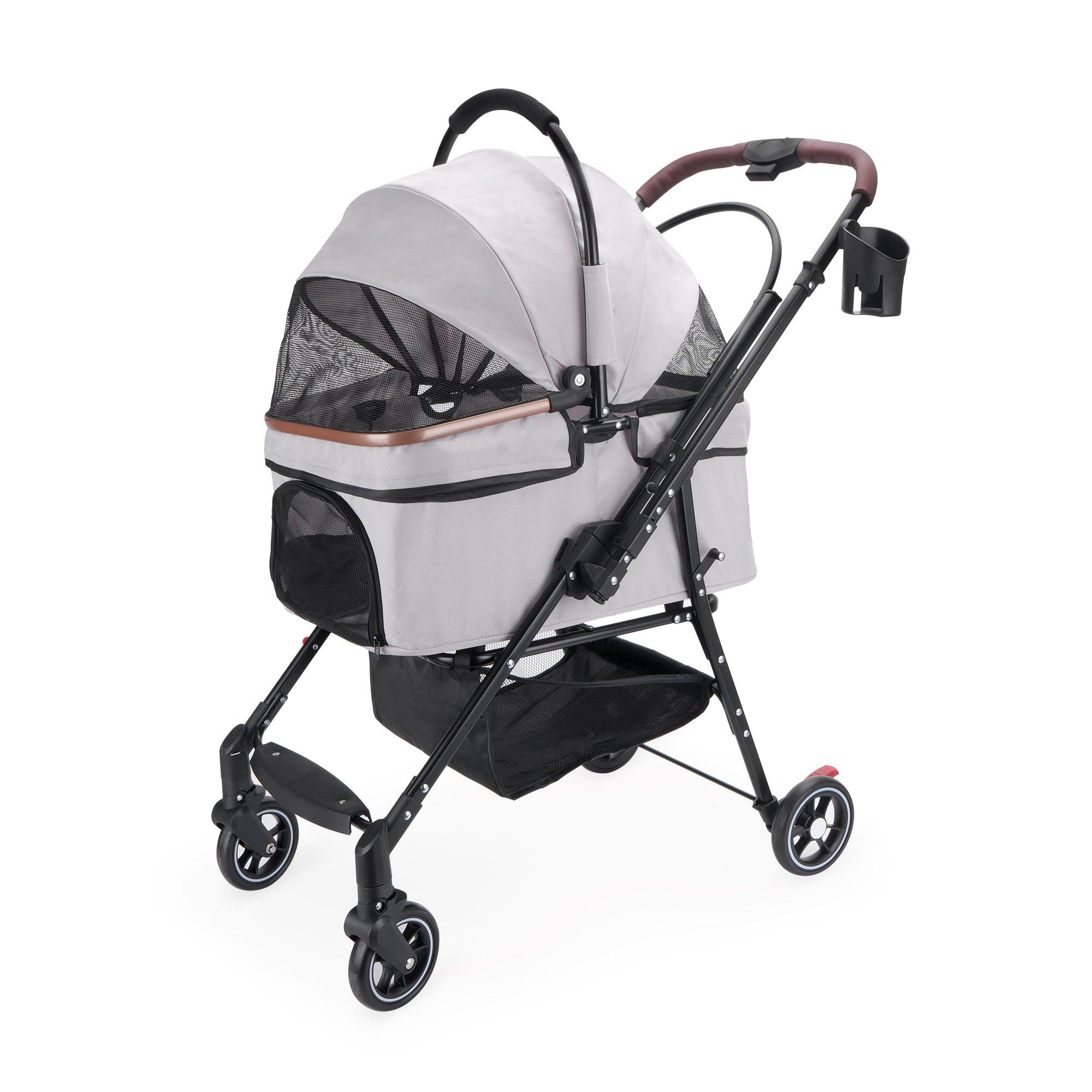 Foldable Pet Stroller For Small Dogs & Cats