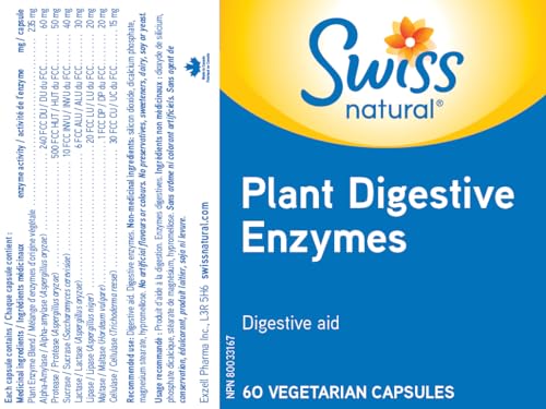 Swiss Natural - Plant Digestive Enzymes (60vcap)