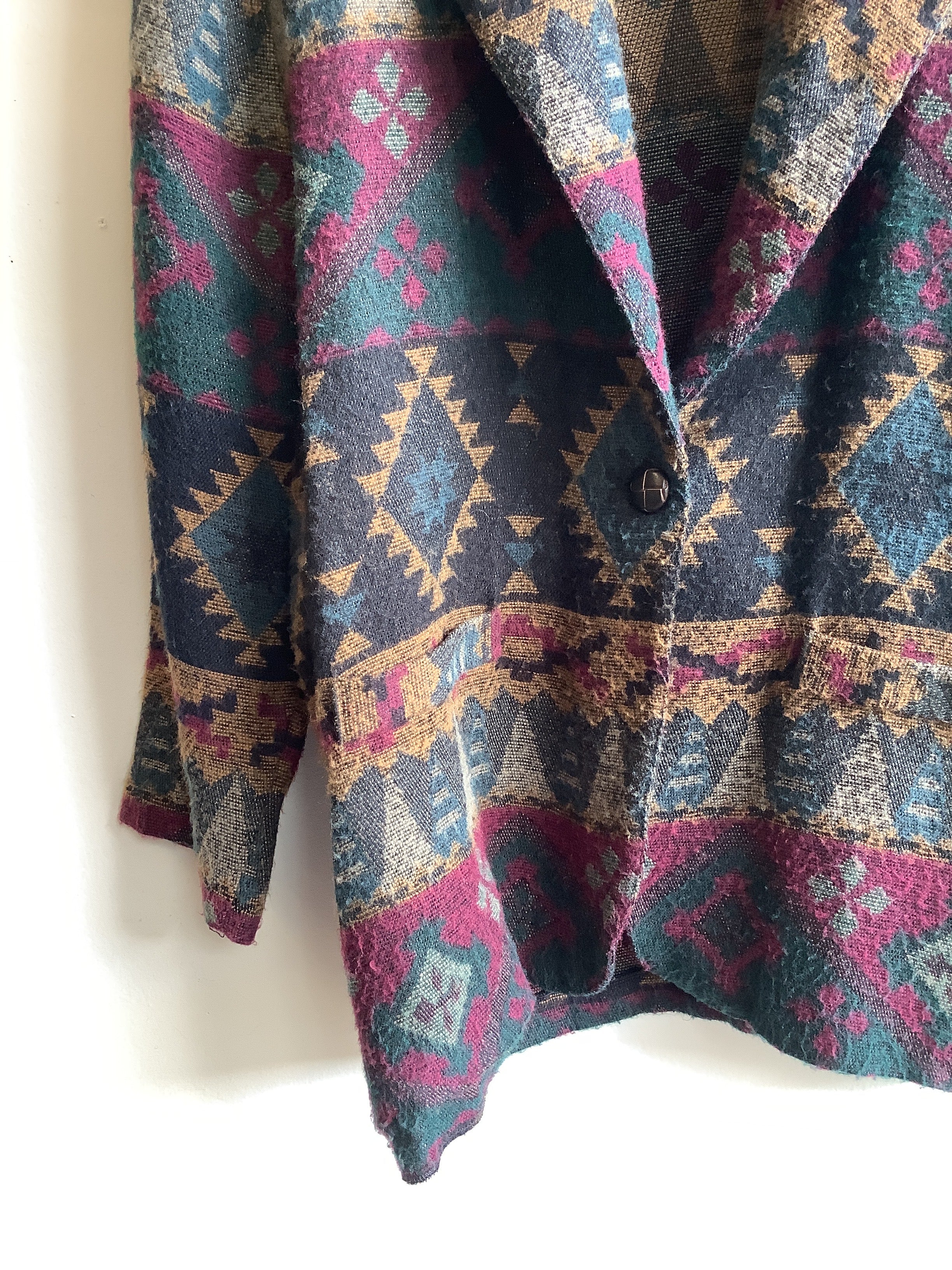 Vintage Vittoria Virini Southwestern Tapestry Blazer
