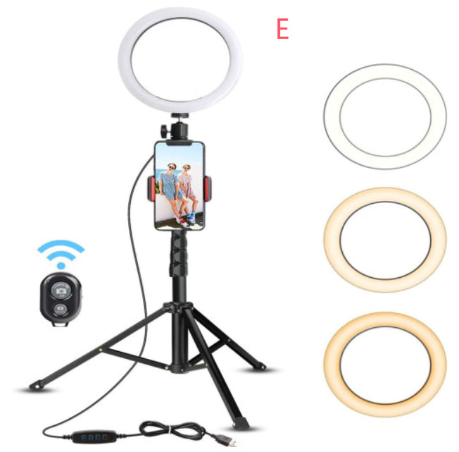 LED Ring Light with Tripod Stand, 8 10 12 inch, USB Powered, Phone Holder and Bluetooth Remote