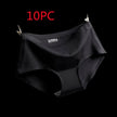 Ice Silk Mid-waist Sexy Seamless Ladies Plus Size Briefs Women