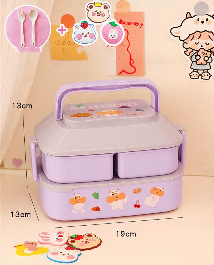 Cute Cartoon Multi-tiered  Kids Bento Lunch Box