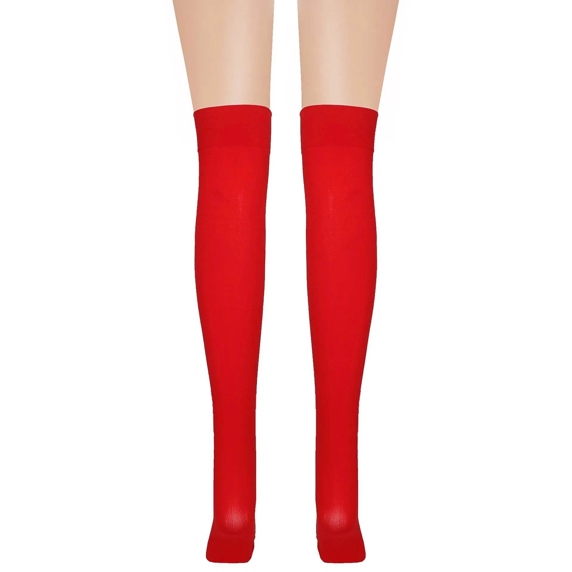 Thickened Women's Red Long Bow Christmas Stockings