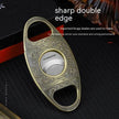 Embossed Portable Metal Alloy Cigar Cutter and Torch Lighter Gift box set