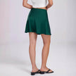 Boutique Mini Satin Skirt High Waist Elastic Solid Color flared skirt