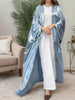 Simple Middle East Turkey Solid Color Plus Size Satin Robe Dubai Abaya Coat Turkey Abaya Kimono