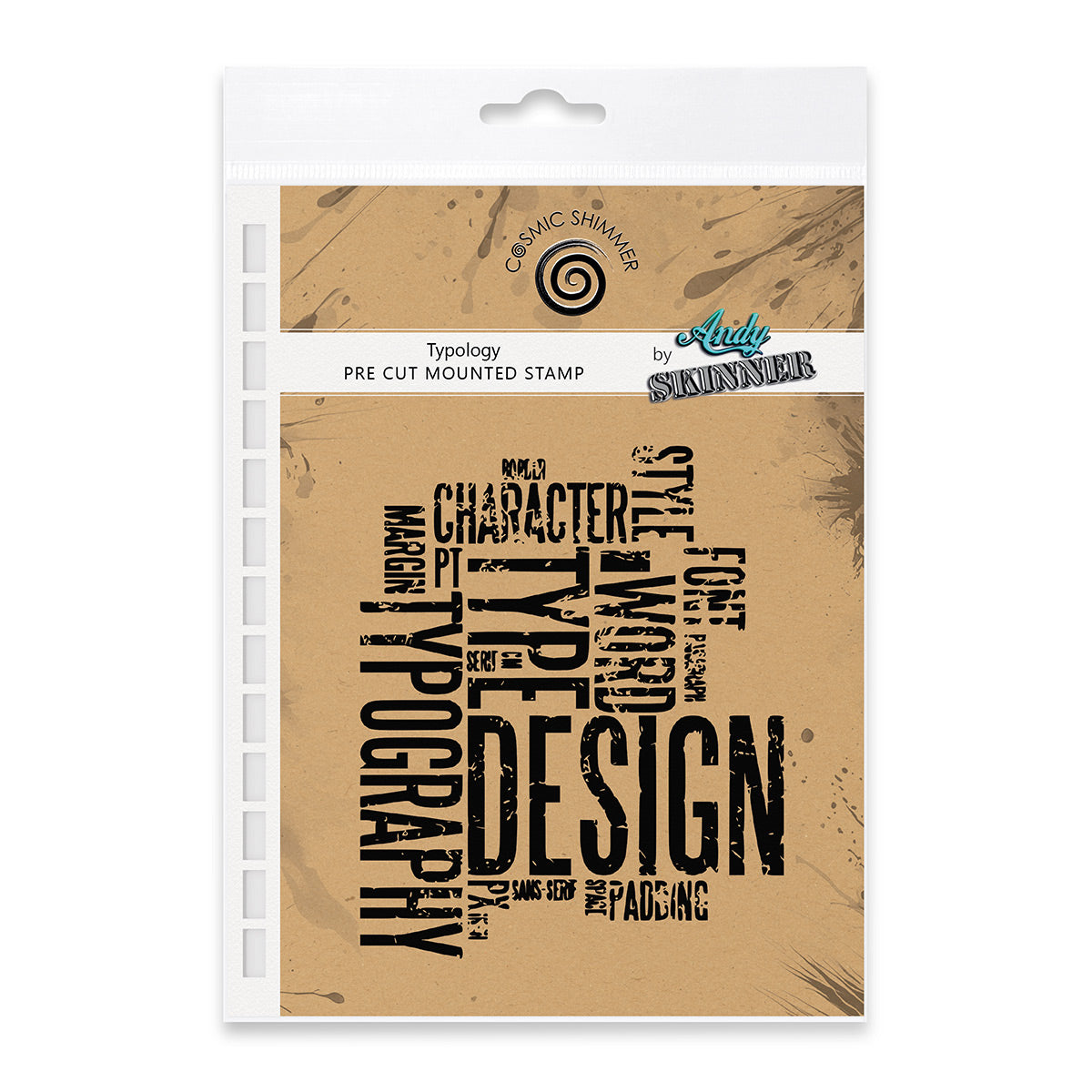 Typology Pre Cut Rubber Stamp Set by Andy Skinner