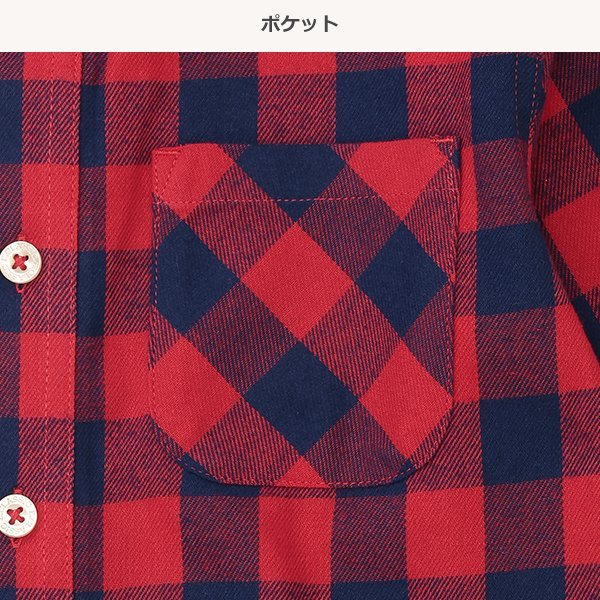 西松屋 ELFINDOLL CLASSIC ビエラチェック柄長袖シャツ 正規品