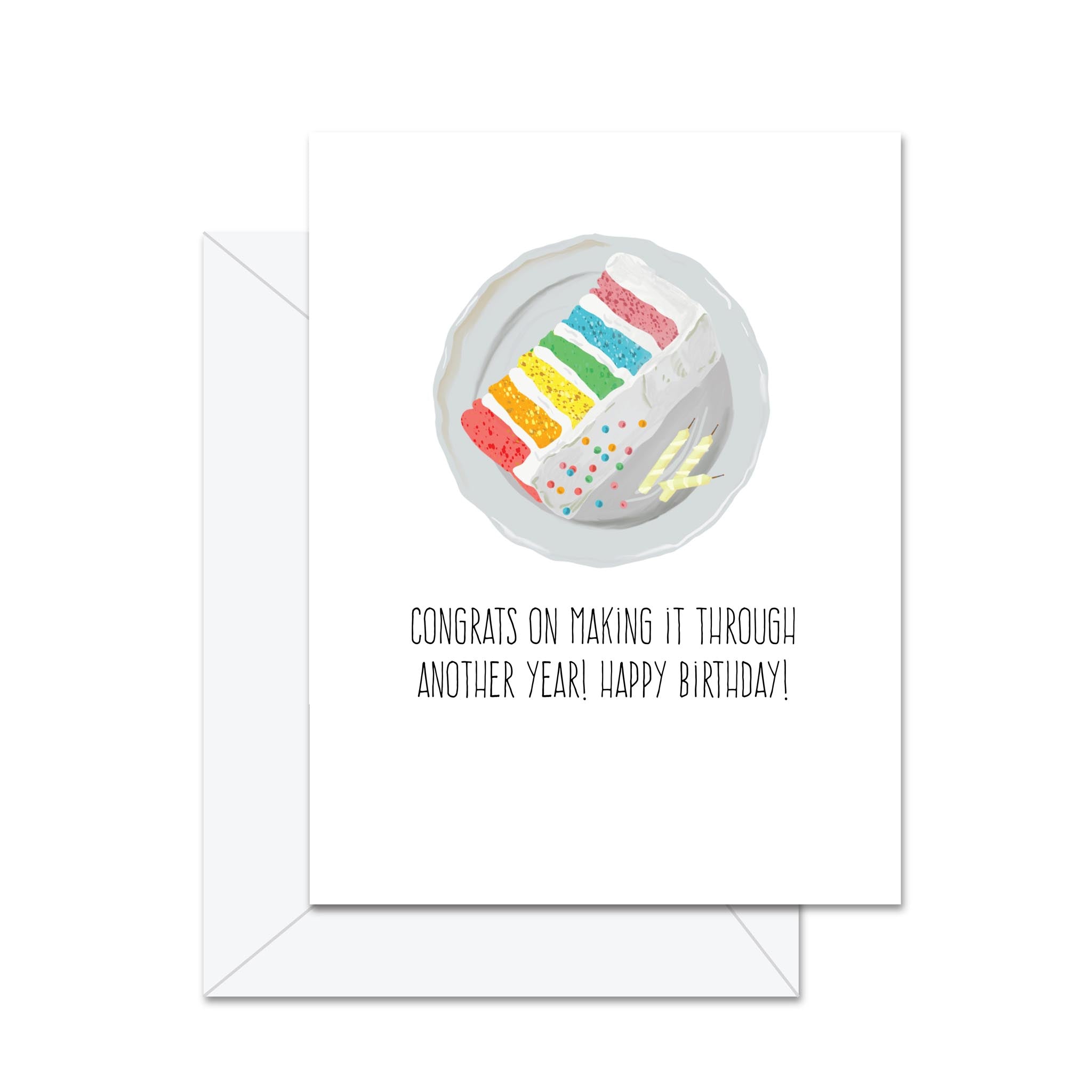 Congrats On Making It Through Another Year! Happy Birthday!- Greeting Card