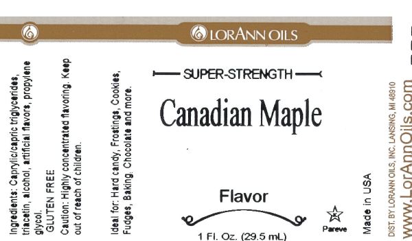 Canadian Maple Flavoring - Super Strength Flavor 1 oz., 16 oz., 1 Gallon, 5 Gallons