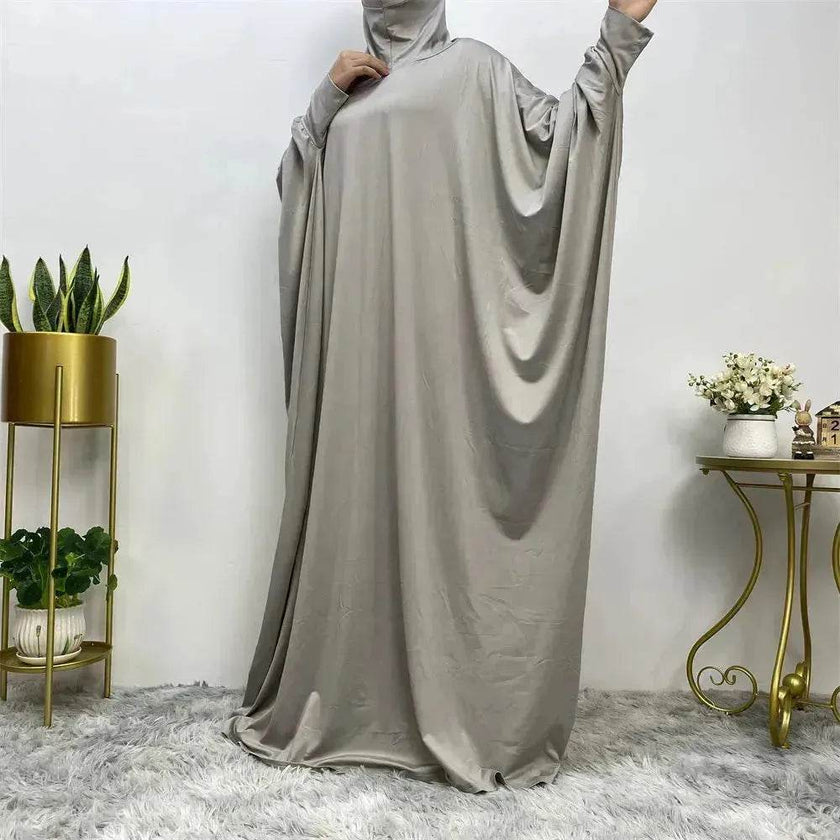 Batwing Sleeve Plain Abaya for ArabArab Women Eid Jalabiya for Women Islamic Wear for Women