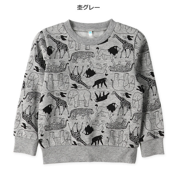 西松屋 ELFINDOLL 裏起毛アニマル総柄トレーナー 正規品