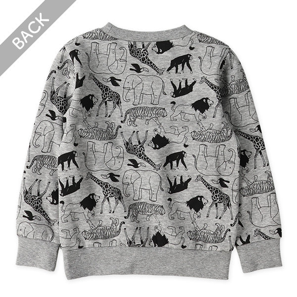 西松屋 ELFINDOLL 裏起毛アニマル総柄トレーナー 正規品