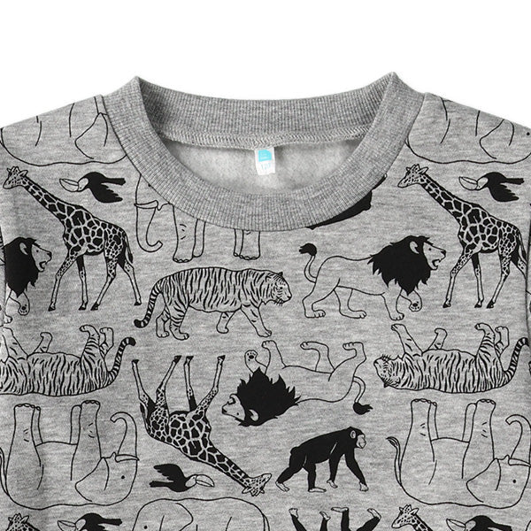 西松屋 ELFINDOLL 裏起毛アニマル総柄トレーナー 正規品