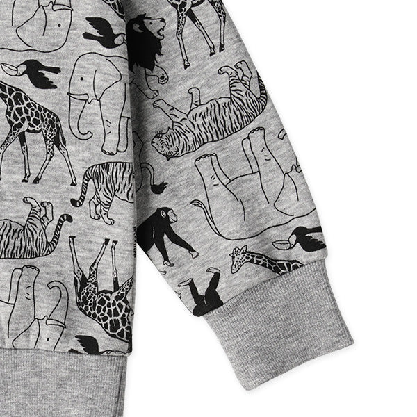 西松屋 ELFINDOLL 裏起毛アニマル総柄トレーナー 正規品