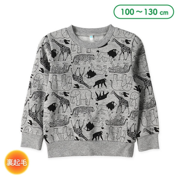 西松屋 ELFINDOLL 裏起毛アニマル総柄トレーナー 正規品