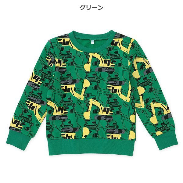 西松屋 ELFINDOLL 裏起毛はたらくくるま総柄トレーナー 正規品