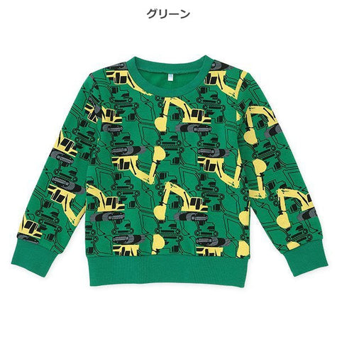 西松屋 ELFINDOLL 裏起毛はたらくくるま総柄トレーナー 正規品