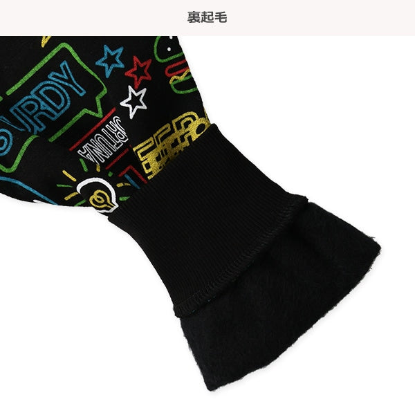 西松屋 ELFINDOLL 裏起毛ネオンロゴ総柄トレーナー 正規品