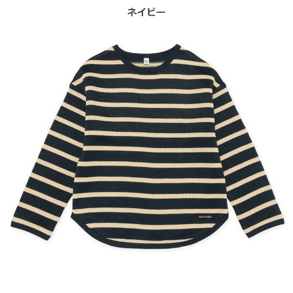 西松屋 ELFINDOLL 裏起毛ニットソーボーダートレーナー 正規品