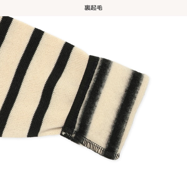 西松屋 ELFINDOLL 裏起毛ニットソーボーダートレーナー 正規品