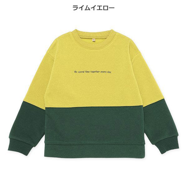 西松屋 ELFINDOLL 裏起毛切り替えロゴプリントトレーナー 正規品