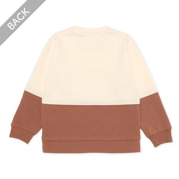 西松屋 ELFINDOLL 裏起毛切り替えロゴプリントトレーナー 正規品