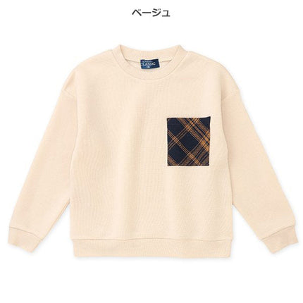 西松屋 ELFINDOLL CLASSIC 裏起毛チェックポケットトレーナー 正規品